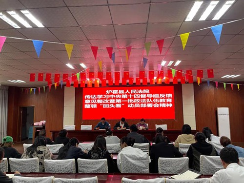【教育整顿】炉霍县人民法院学习传达中央第十四督导组反馈意见整改暨第一批政法队伍教育整顿“回头看”动员部署会精神